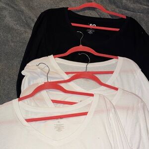 SO Classic Black and White Long Sleeve Tops